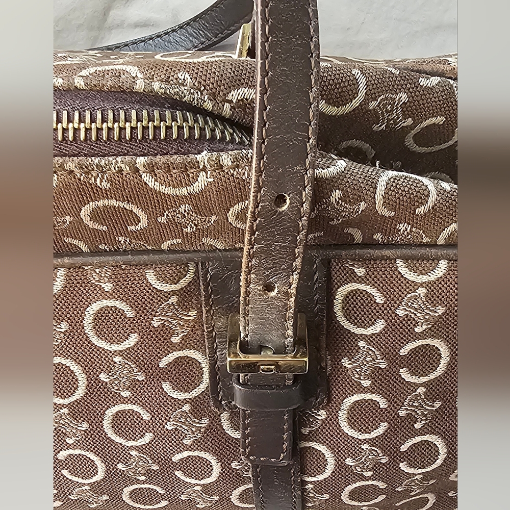 CELINE VINTAGE MACADAM BARREL BAG (FINAL SALE) - Picture 13 of 14